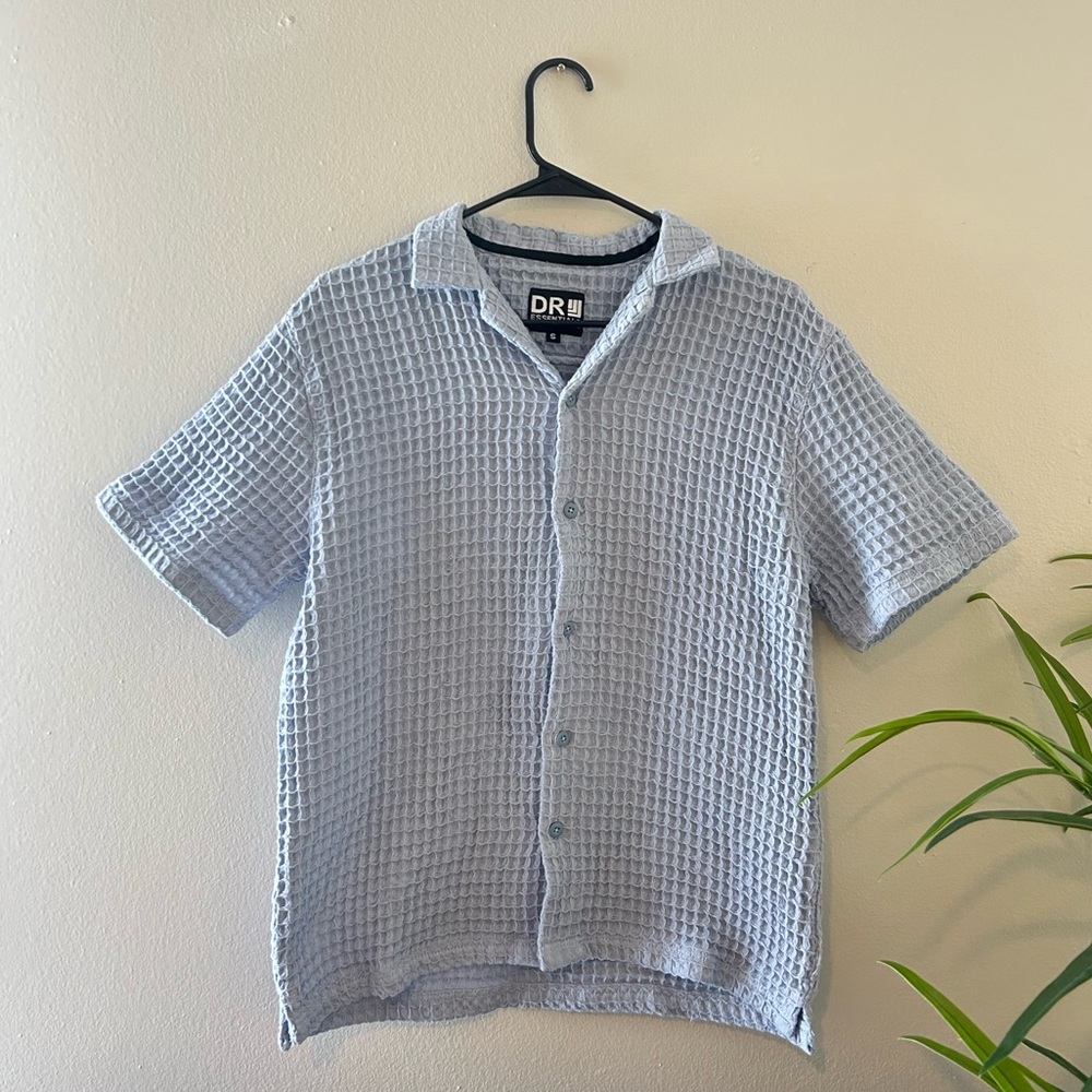 DR Essentials Blue Casual Button Down Shirt